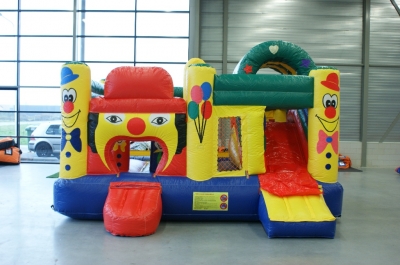 Combi clown springkussen